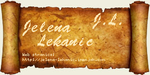 Jelena Lekanić vizit kartica